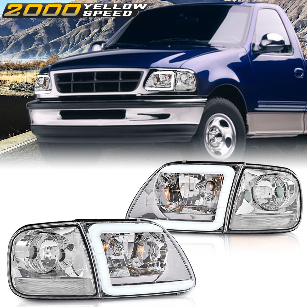 Ylwspeed2000 LED DRL Headlights & Corner Lights For Ford F-150 Expedition 1997-2004