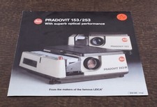 1985 Leitz Leica Pradovit 153/253 Advertising Brochure Guide