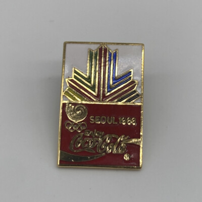 Coca Cola 1988 Seoul Olympics Lapel Pin Vintage
