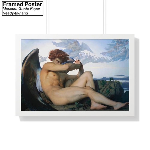 Fallen Angel by Alexandre Cabanel Canvas/Poster Wall Art - Vintage French Print - Picture 7 of 10