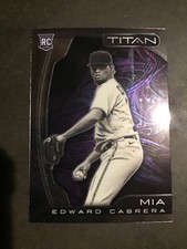 2022 Chronicles Baseball Edward Cabrera Titan Rookie Card Miami Marlins