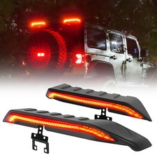 High Mount Led Tail Lights Brake Reverse Turn Signal For 07-18 Jeep Wrangler Jk