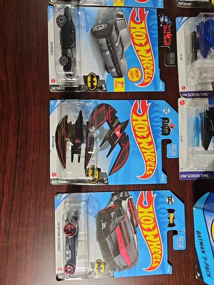 Hotwheels Batman & X-Men Car/Plane Lot Of 7 & Batman 5 Pack - Image 3 of 4