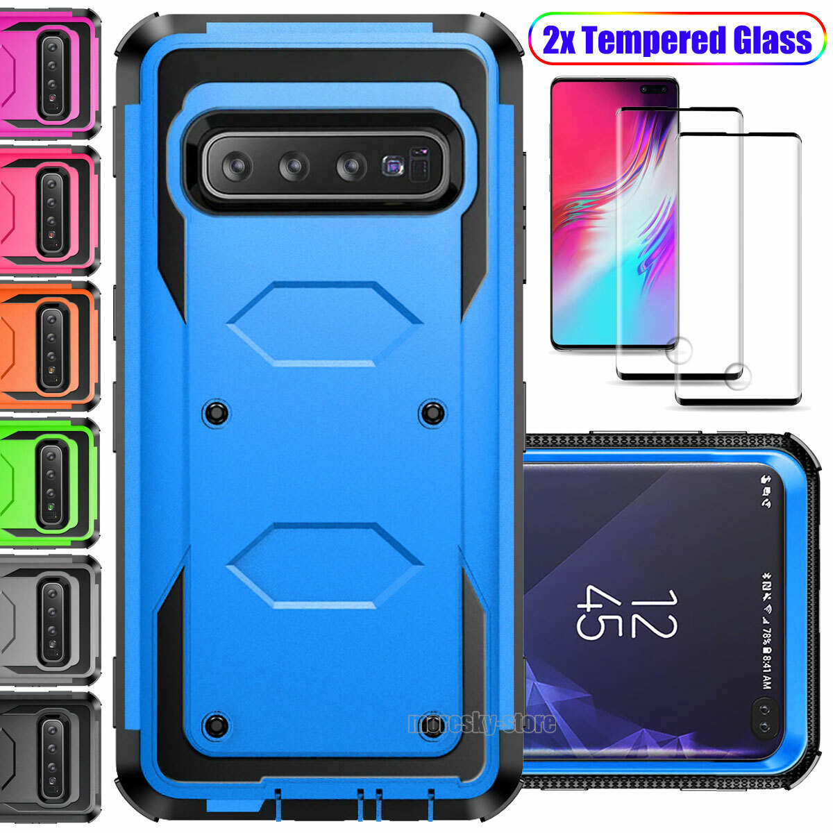 For Samsung Galaxy S10e S10 Plus S10 5G Case Slim Phone Cover Screen  Protector