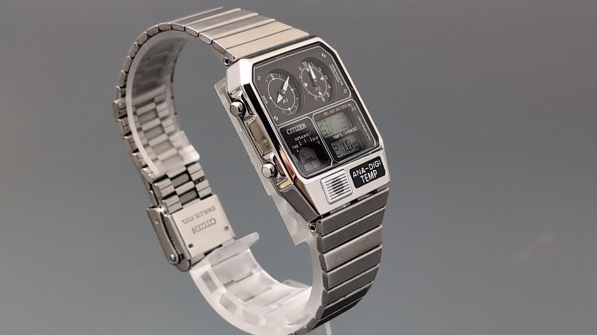 CITIZEN ANA-DEGI TEMP 腕時計 8989-S116864 CITIZEN ANA-DEGI TEMP 8989-S116864 Black Dial quartz Men's