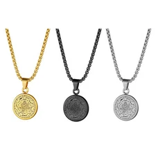 Men's The Seal of The Seven Archangels Amulet Pendant Necklace Stainless Steel
