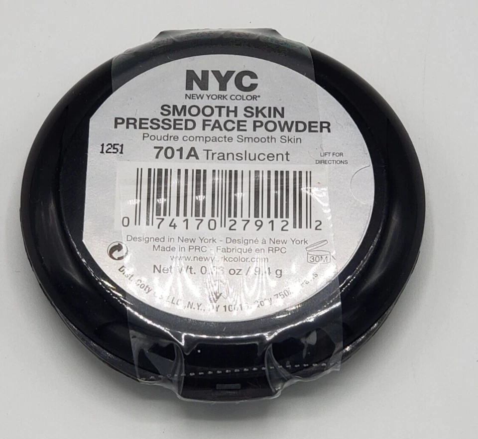 NEW NYC SMOOTH SKIN/ FACE PRESSED Powder 701A TRANSLUCENT - Image 2 of 2