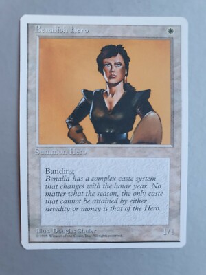 Benalish Hero, MTG 4th Edition (1995) Common White Creature NM