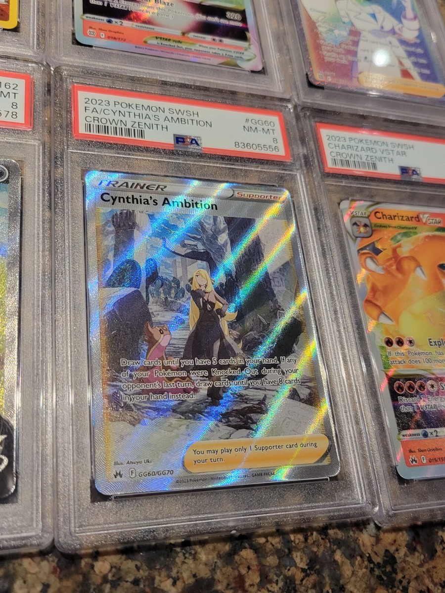 cynthia ambition pokemon card price 2023 #GG60/GG70 Cynthia's Galarian Gallery Galarian Gallery Full Art Ultra Rare #GG60 PSA Authenticated 9 Card to your vault Cynthia's Ambition #GG60 Prices |