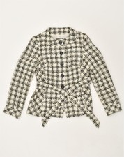 Ann Taylor Womens Overcoat Us 2 Xs Beige Check Ag64