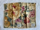 Rose Tree Fruits Florals Leafs 100% Cotton Cloth Napkins Set of 4 New Multicolor