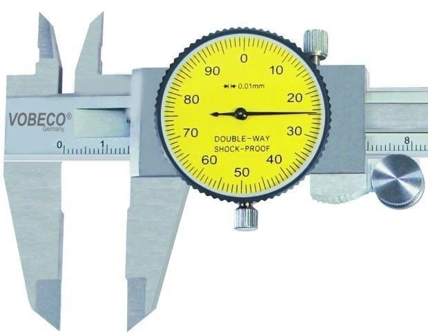 High Quality Clock Caliper 150/0.01 mm, Calliper with Round Scale Shockproof - Image 2 of 2