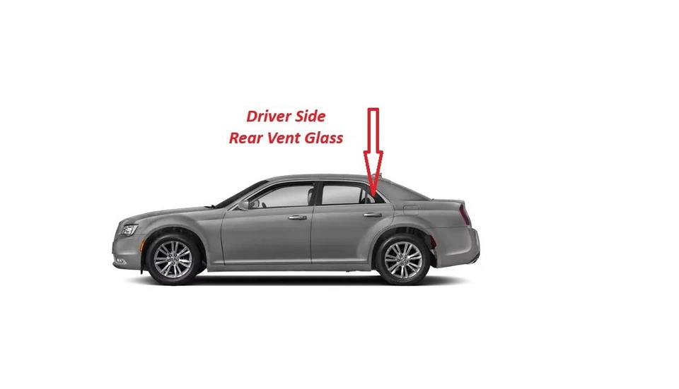 FitS 2011-2023 Chrysler 300 4Door Rear Vent Glass Window (Driver Side Left) Foto 2 de 4