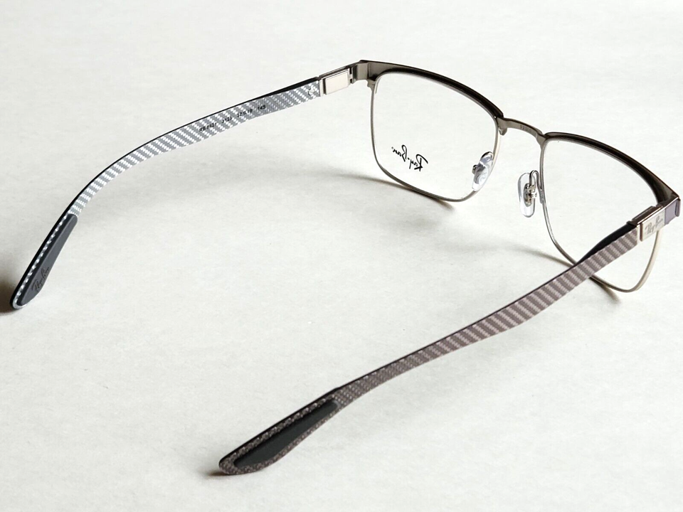Brand New RayBan Men's Polished Gray Carbon Fiber Eyeglass Frames! eBay