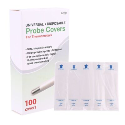 100Pcs Disposable Digital Thermometer Probe Covers Sleeve for Oral Armpit Rectal