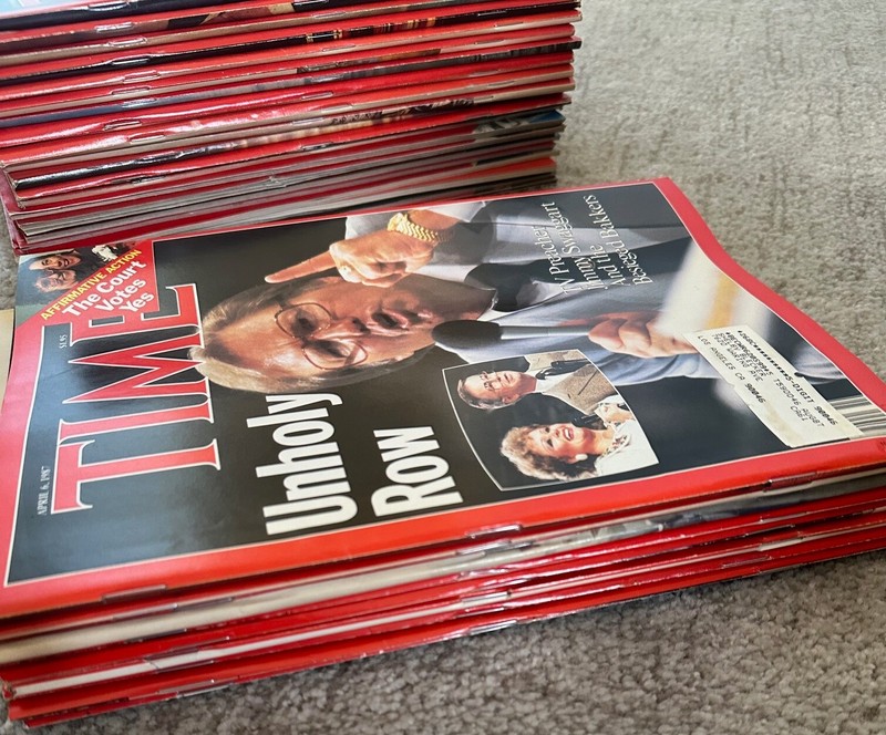 33x Mixed Lot Time Magazine Issues From 1986 & 1987 + Portrait of 40's 50's 60's