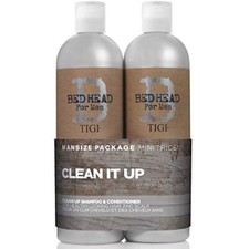 Image of BED HEAD by TIGI for Men Clean Up Tween Duo Daily Shampoo & Conditioner for Nor