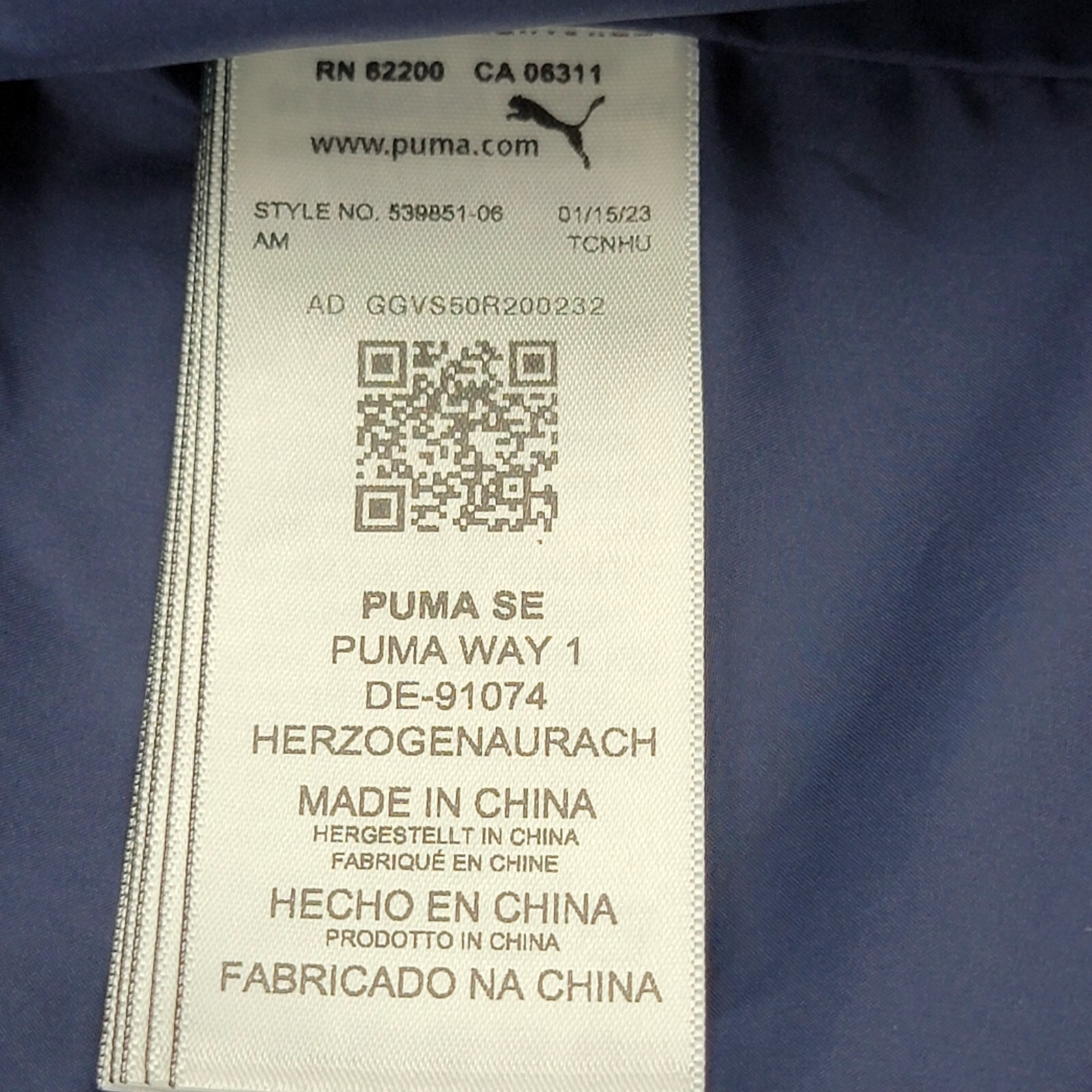 Puma Woven Full Zip Coat X Nanamica Mens Sz S Blue Casual Athletic 539851 06 New image 9
