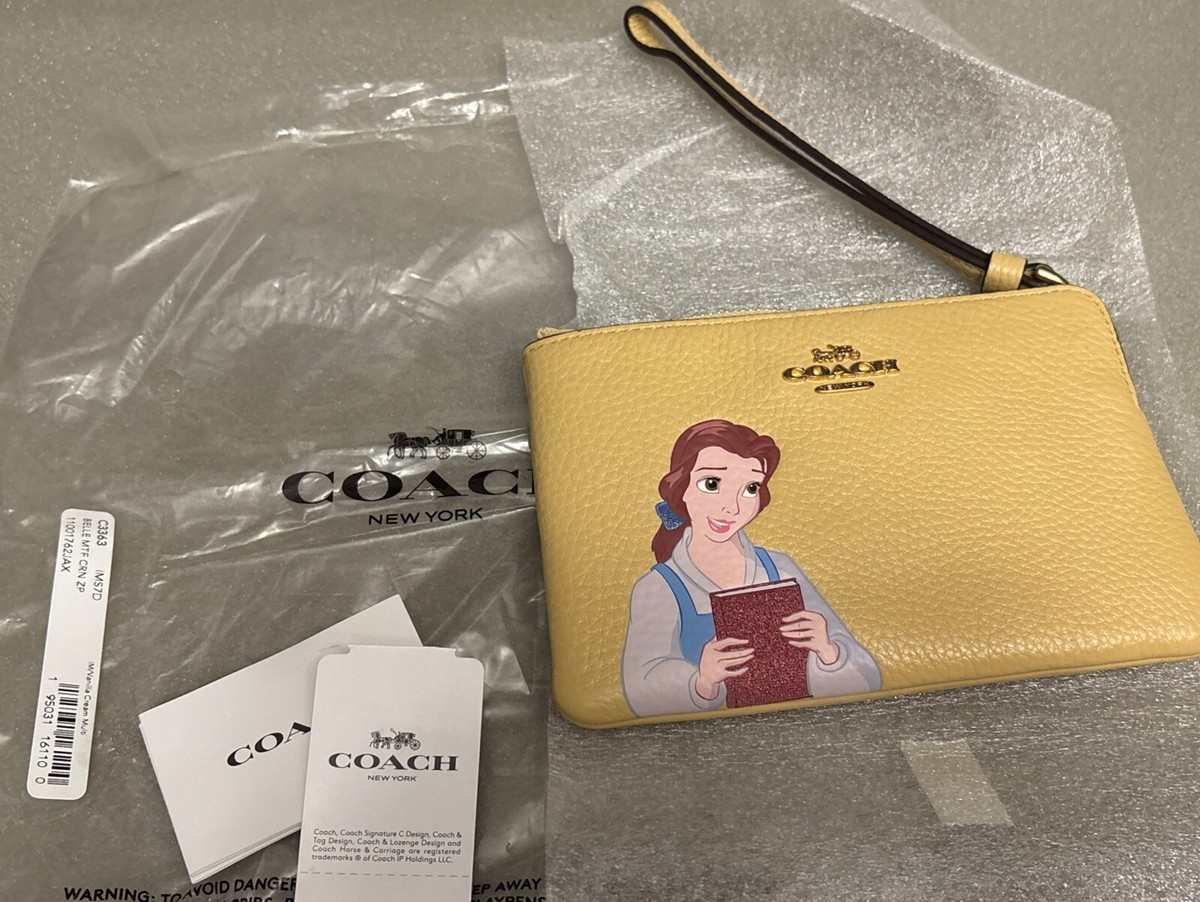NWT Disney X Coach Medium Wallet Wristlet With BELLE Princess