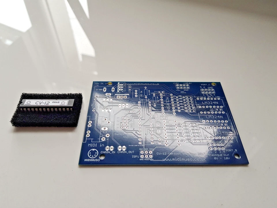 MIDI CV converter IC and PCB Midimuso CV-12  Kit POLYPHONIC  Moog 1V / Oct - Image 4 of 4