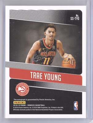 TRAE YOUNG 2018 19 PANINI DONRUSS SIGNIFICANT SIGNATURES
