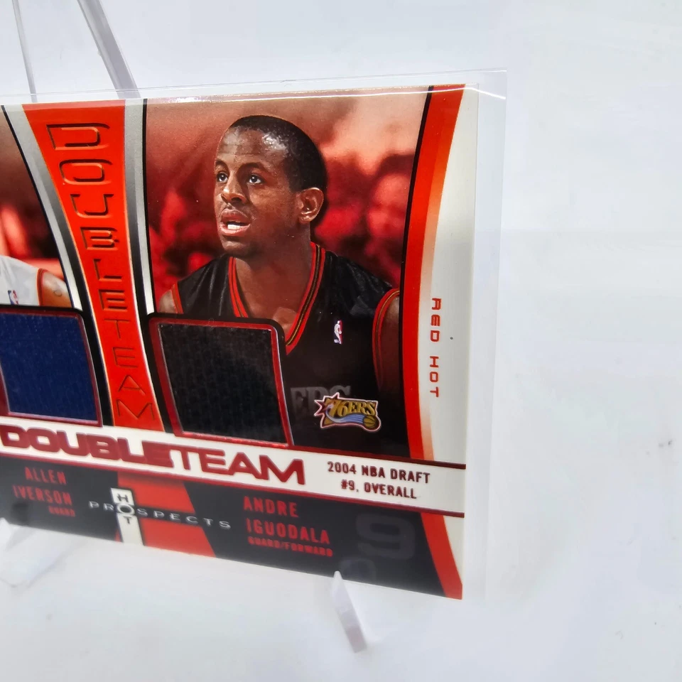2006-07 Hot Prospects Double Team Allen Iverson Andre Iguodala Game Used /25 - Image 3 of 4