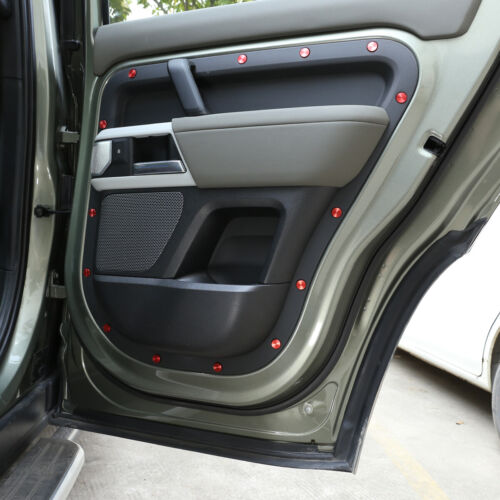 Guarnizione copri dado vite porta interna per LR Defender 110 2020-2021 alluminio rosso - Foto 4 di 8