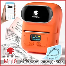 Phomemo M110 Label Maker Machine Thermal Bluetooth Label Barcode Printer LOT