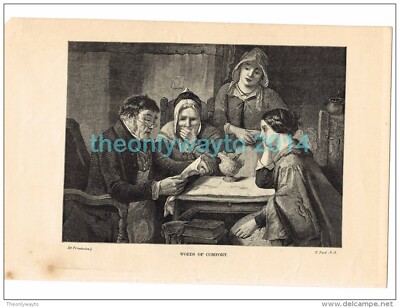 WORDS OF COMFORT, BY T FAED, BOOK ILLUSTRATION, 1877