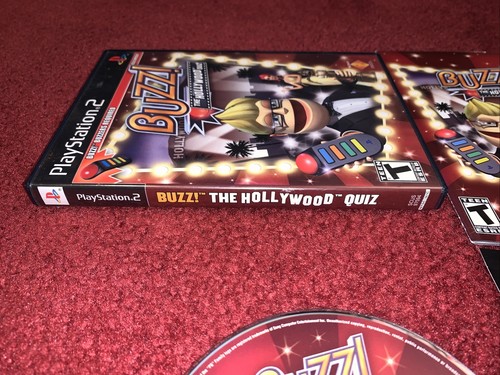 Buzz The Hollywood Quiz Sony PlayStation 2/PS2 CIB COMPLETE w/MINT DISC! TESTED! - Picture 4 of 12