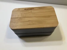 Japanese Bento Box Bamboo Lid, 2 Layer Lunch Box, Meal Prep + Utensils