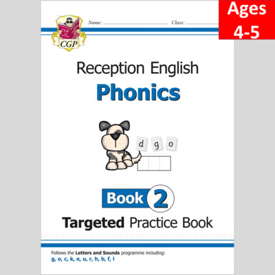 Reception Ages 4-5 English Targeted Practice Book Phonics Book 2 CGP