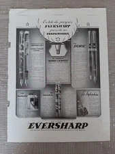 Antique 1933 Eversharp Press Advertising - Old paper advertisement  