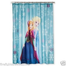 Disney Frozen Anna Elsa Fabric Shower Curtain girls kids bath 72x72 nwop