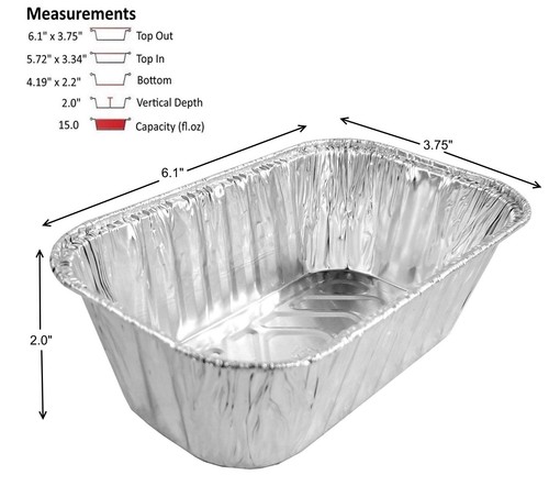  Handi-Foil 1 lb. Aluminum Mini-Loaf/Bread Pan 25 Pack - Disposable Baking Tin - 第 1/6 張圖片