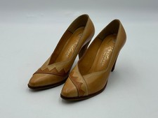 Vintage Womens 1980s Leather Heels 7 1/2 Roselene Made in Brazil