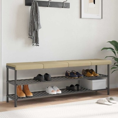 Bankkissen 4 Stück Cord grau grün Tiefe 35 cm