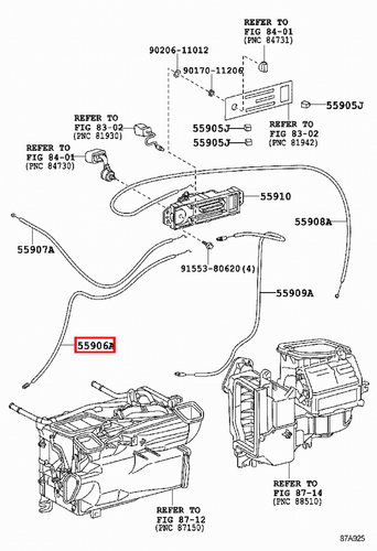 Genuine Toyota LandCruiser 79 78 Series VDJ HZJ Heater Direction Control Cable - Picture 3 of 9