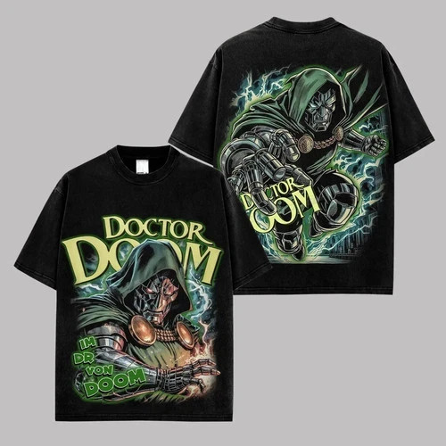Dr. Doom Victor Von Doom T-Shirt, Made in USA, 100% Cotton, Comic Villain