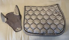 Fancy Smartpak All Purpose Close Contact Full Sized English Saddle Pad & Bonnet