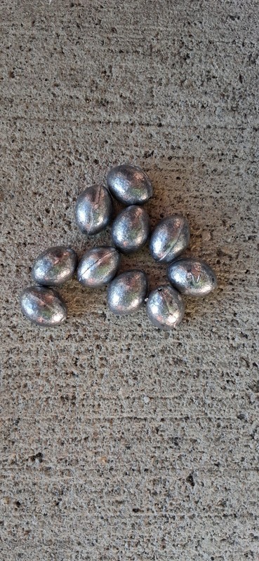 Lot 10 You Pick 25 Sinkers 1oz 2oz 3oz 4oz 5oz Any Combination Egg Sinkers