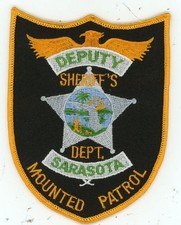 FLORIDA FL SARASOTA COUNTY DEPUTY SHERIFF MOUNTED PATROL SHOULDER PATCH POLICE