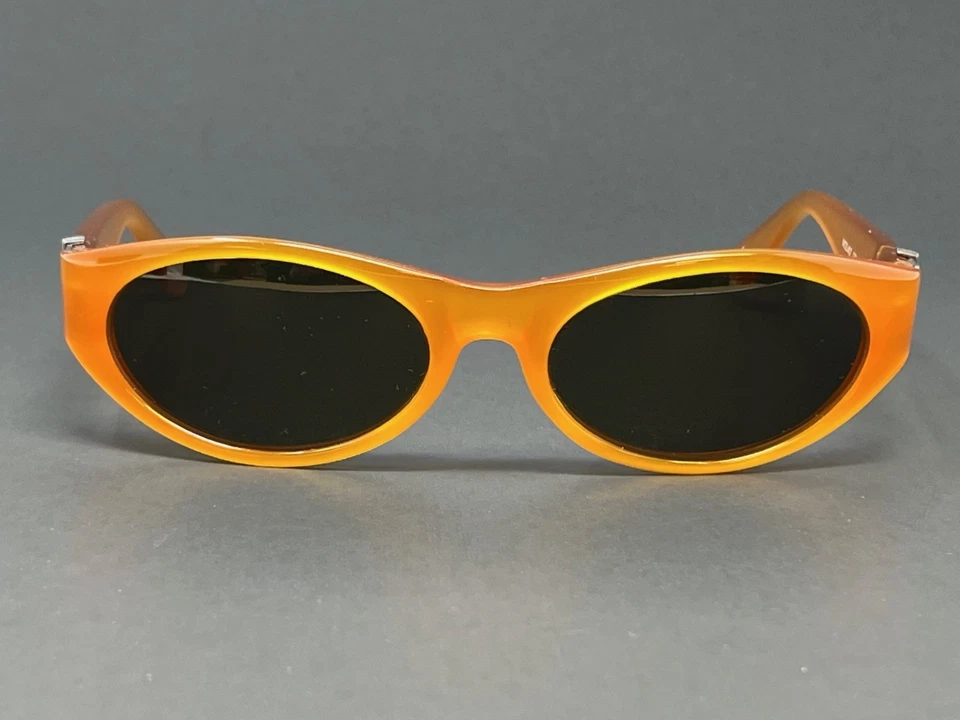 Auténticas gafas de sol ovaladas vintage Gianni Versace 407-444 naranja para mujer Foto 2 de 4