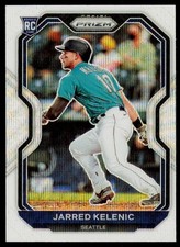 2021 Panini Prizm Jarred Kelenic 81 White Wave Prizm Seattle Mariners