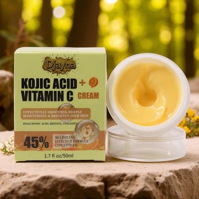 Djayna Kojic Acid Vitamin C Hyaluronic Retinol Collagen Face Cream 1.7 fl oz