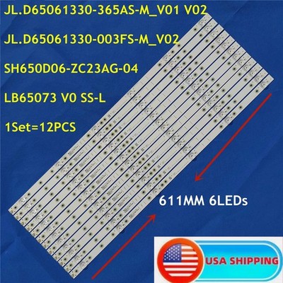 LED Backlight For Sharp LC-65Q6020U LC-65Q620U LC-65Q7300U JL.D65061330-365AS-M