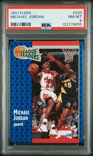 1991-92 Fleer - League Leaders Michael Jordan #220 PSA 8