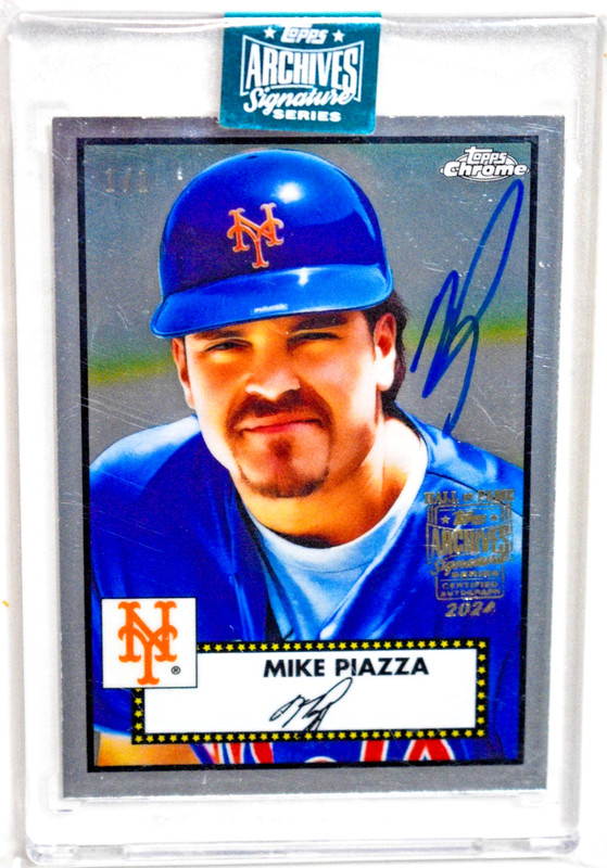 2024 Topps Archives Signature Series Mike Piazza 1/1 Auto Topps Chrome