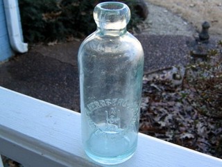 Late 1800's Hutchinson Style Soda Bottle A. Herrberg & Son Huntington Ind.