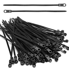 Zip Ties with Screw Hole 150 Pcs, 6 inch 48lbs Electrical Cable Ties Straps, ...